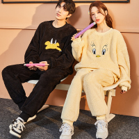 [2.5折价87元]唐狮冬季情侣冬季新款睡衣男女圆领卡通居家情侣装潮