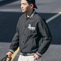 [8.5折价135.9元叠加优惠券]唐狮棒球服男春季新款休闲户外美式外套棒球领男士棒球服外套