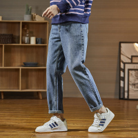 [直降价112元]唐狮秋冬季新款牛仔裤男生宽松直筒休闲裤子加绒潮牌美式高街
