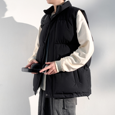 [2.5折价152元]唐狮冬季新款棉衣男装短款立领棉服背心学生加厚保暖马甲棉袄