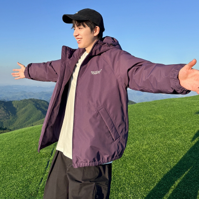 [8.5折价416.4元叠加优惠券]唐狮冬季新款男羽绒服连帽加厚夹克防风保暖冲锋少短款外套