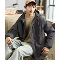 [3件8.5折365.4元,叠加优惠券]唐狮冬季新款羽绒服男工装加厚宽松短款连帽加厚冲锋少年上衣外套
