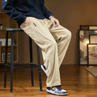 [2.5折价73元]唐狮秋季新款运动裤男简约阔腿卫裤宽松休闲长裤子男生潮流纯色