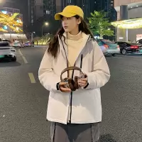 [3件8.5折305.9元,叠加优惠券]唐狮摇粒绒外套女秋冬年新款工装连帽加厚冲锋少年上衣