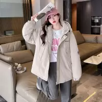 [3件8.5折271.9元,叠加优惠券]唐狮派克服棉衣女冬款年新款韩版百搭小个子连帽工装棉服外套