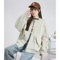 [3件8.5折169.9元,叠加优惠券]唐狮早春新款棒球服外套女美式设计感宽松休闲针织开衫春秋