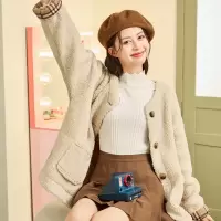 [3件8.5折76.4元,叠加优惠券]唐狮半高领打底衫女内搭黑色针织衫女新款秋款修身白色上衣