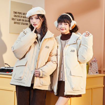 [2.5折价343元]唐狮冬装新款羽绒服女秋冬美拉德连帽加厚保暖工装风外套