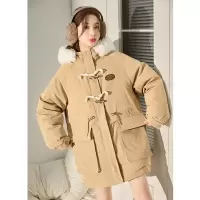[3件8.5折475.9元,叠加优惠券]唐狮羽绒服女中长款年冬季新款美拉德学院风加厚连帽外套