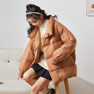 [1折价139.9元,叠加优惠券]冬季羽绒服女韩版立领长袖口罗纹保暖上衣外套鸭绒
