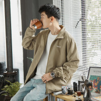 唐狮男式外套男式夹克秋季男立领分割小细节外套