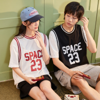 [2.5折价62元]唐狮夏季新款短袖T恤男女同码纯棉宽松运动训练篮球服情侣装