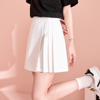 [2.5折价93元]唐狮百褶裙子白色学院风裙裤防走光新款女a字显瘦半身裙短裙