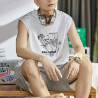 [2.5折价42元]功夫熊猫联名唐狮夏季新款男背心坎肩无袖上衣圆领汗衫潮