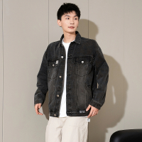 唐狮春季新款牛仔外套男户外休闲高级字母酷帅牛仔衣春秋夹克