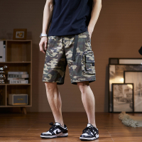 [2.5折价94元]唐狮夏季新款休闲短裤男迷彩工装直筒百搭宽松潮流口袋五分裤