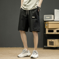 唐狮夏季新款潮牌宽松休闲短裤男工装裤黑色五分裤宽显瘦中裤潮流