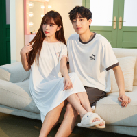 唐狮新款夏季无袖睡衣女睡裙情侣男生可外穿家居服薄款连衣裙