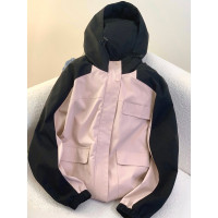 [2.5折价157元]唐狮春季女连帽袖子拼接撞色工装外套时尚户外运动风百搭