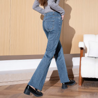 [直降价114元]唐狮女百搭潮酷拖地牛仔喇叭裤裤牛仔长裤女时尚修身显瘦喇叭裤牛仔裤
