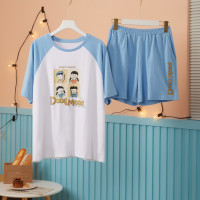 [2.5折价78元]唐狮睡衣女夏女士家居服短袖休闲女夏季薄款睡衣