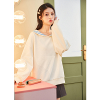 [2.5折价100元]唐狮春新款卫衣女领日系甜美功夫熊猫联名款宽松显瘦上衣