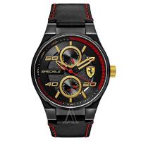 (Ferrari)法拉利Speciale系列商务钢带石英表男 秒表计时器日历男士多功能表防水腕表830384