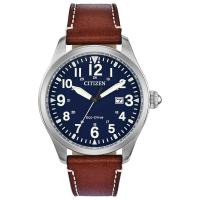 Citizen Men's BM6838-17L 'Eco-drive' Brown Leather Watch