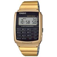 卡西欧(CASIO) 百搭简约 时尚休闲防水 男士 Databank 不锈钢黑色表盘手表 CA-506G-9AVT