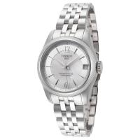 天梭(TISSOT) Ballade 经典时尚 商务百搭 日历防水 不锈钢女士机械手表 T1082081111700