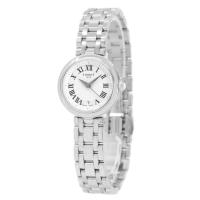 天梭(TISSOT) 女士 T-Lady 简约百搭 经典时尚日历防水不锈钢白色表盘石英手表