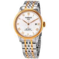 天梭(TISSOT) 男士 Le Locle 不锈钢银色表盘日历防水 机械手表T0064072203301