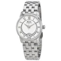 美度(Mido) 女式 Baroncelli II 日历防水 不锈钢银色表盘机械手表 M0072071103800