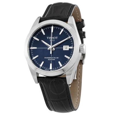 天梭(TISSOT)Gentleman Powermatic 80自动天文台蓝色表盘机械手表T1274071604101