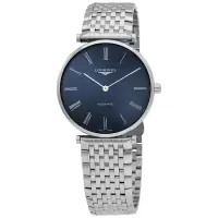 浪琴(LONGINES) La Grande自动蓝色表盘 经典时尚 男士机械手表 L4.918.4.94.6