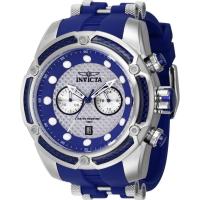 因维克塔invicta 男士 Bolt 硅胶和不锈钢银色表盘手表 时尚百搭 运动防水男士腕表 瑞士品牌 52毫米