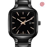 雷达RADO True 方形陶瓷黑色表盘手表 商务休闲 时尚百搭 运动防水女士R27080162