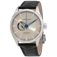 汉米尔顿(Hamilton) 男士Jazzmaster Power Reserve 小牛皮米色表盘手表H89545721