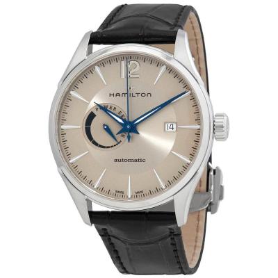 汉米尔顿(Hamilton) 男士Jazzmaster Power Reserve 小牛皮米色表盘手表H89545721