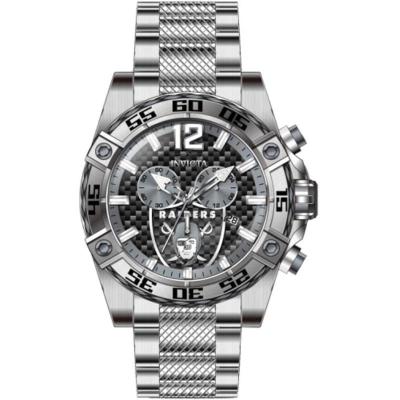 因维克塔invicta 男士 Nfl 计时不锈钢黑色表盘手表 商务休闲 时尚百搭 运动防水男士腕表IN45415