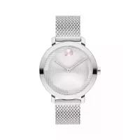 摩凡陀(Movado)Bold Evolution 2.0 银色不锈钢网状手链手表/34 毫米 商务休闲 3601085
