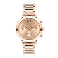 (Movado)女士 BOLD Evolution 计时不锈钢康乃馨金表盘手表 商务休闲 时尚百搭 MV3600789