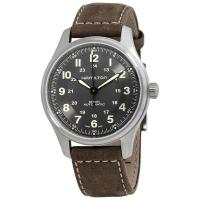 汉密尔顿Hamilton Khaki Field小牛皮黑色表盘 自动机械表男 商务休闲 时尚百搭 H70545550