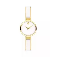 摩凡陀(Movado)Moda 手镯金色不锈钢陶瓷手表 商务休闲 时尚百搭 运动防水男士腕表0607715