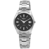 精工SEIKO Essentials 钛金属蓝色表盘手表 日历 商务休闲 时尚百搭 运动防水男士腕表男SUR373P1