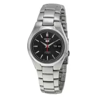 精工SEIKO 男士自动黑色表盘不锈钢 简约时尚潮流商务经典休闲百搭送男友礼物 男士机械手表SNK607