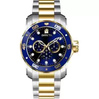 因维克塔invicta Pro Diver 不锈钢蓝色表盘手表 石英 送男友礼物商务休闲时尚百搭运动防水IN45724