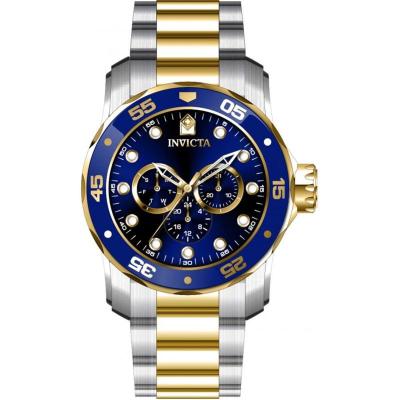 因维克塔invicta Pro Diver 不锈钢蓝色表盘手表 石英 送男友礼物商务休闲时尚百搭运动防水IN45724