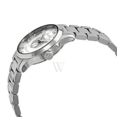 Gucci/古驰女士时尚百搭G-Timeless系列不锈钢银色猫头图案表盘 轻奢 简约时尚气质石英表YA126595