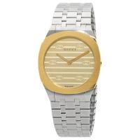 古驰(GUCCI) 女表 25H 系列 不锈钢金色黄铜表盘带互锁 G 图案表盘手表时尚经典石英手表 轻奢YA163502